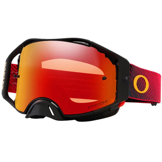 Oakley Airbrake Red Flow Prizm Torch Motocross Goggles