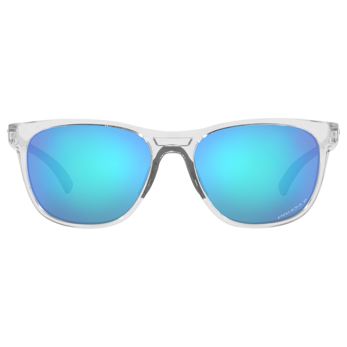 Oakley Leadline Sunglasses Polished Clear Prizm Sapphire Polarized Lens