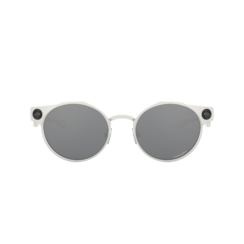 Oakley Deadbolt Sunglasses Satin Chrome Prizm Black Lens