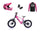 Revvi 18 Electric Bike + Riding Gear Bundle - Pink