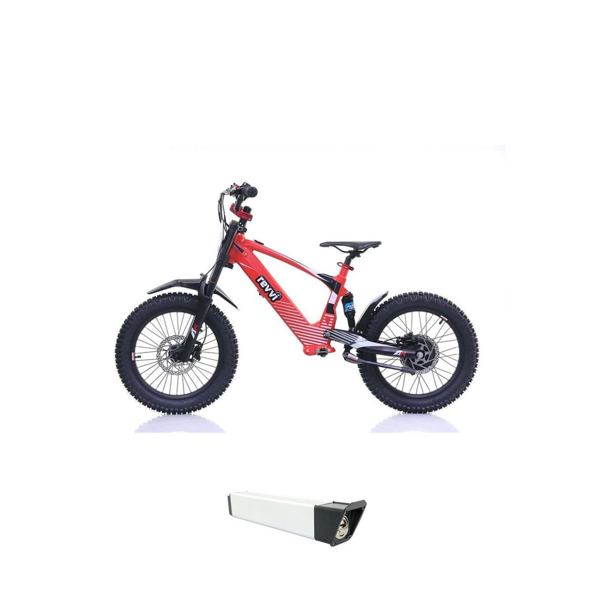Revvi 18 Electric Bike + Spare Battery Bundle – Red
