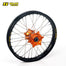 Haan Rear Wheel Black Rim Orange Hub KTM SX65 12"