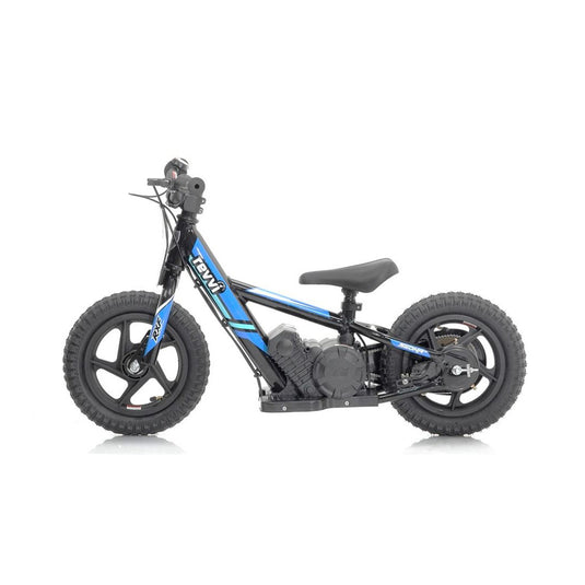 Revvi 12" Electric Bike & Riding Gear Bundle - Blue