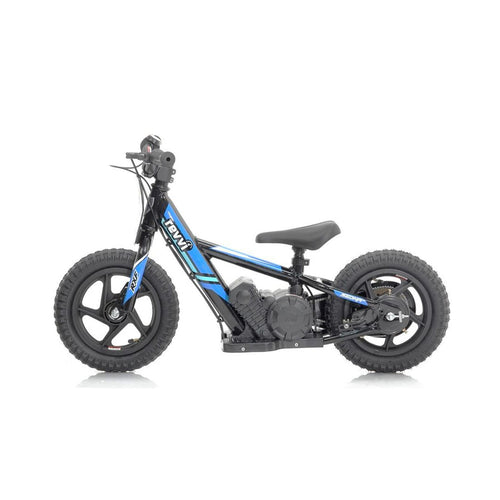 Revvi 12" Electric Bike & Riding Gear Bundle - Blue