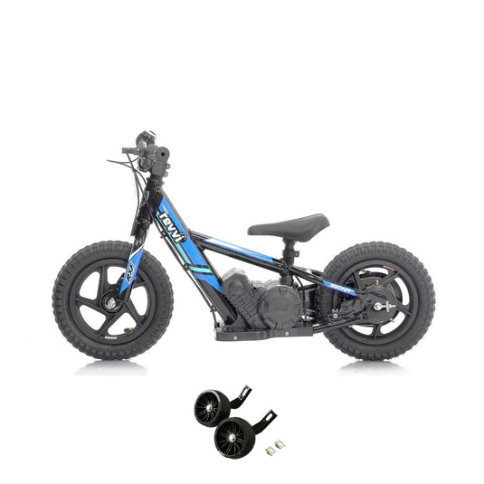 Revvi 12" Electric Bike & Stabilisers Bundle - Blue
