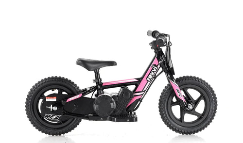 Revvi 12" 100W Electric Balance Bike - Pink