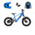 Revvi 16 XL Electric Bike + Riding Gear Bundle - Blue