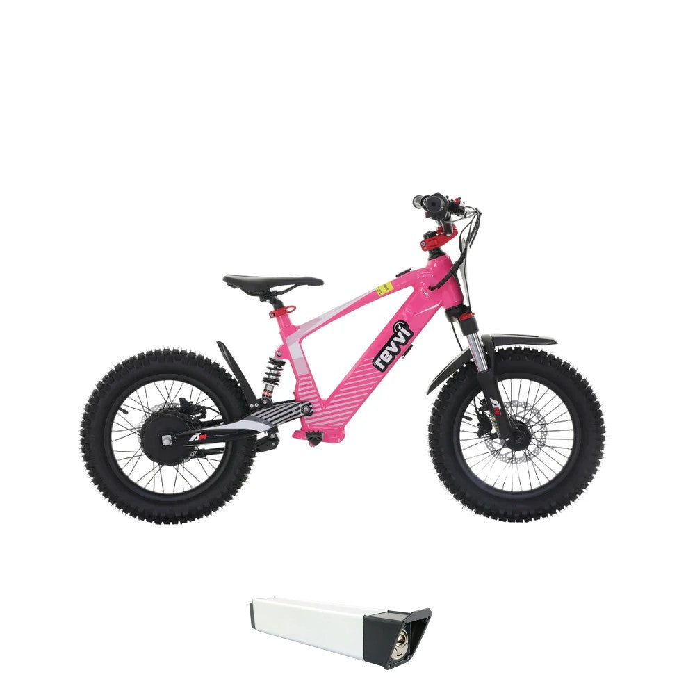 Revvi 16 XL Electric Bike + Spare Battery Bundle - Pink