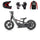 Revvi 12" Electric Bike + Riding Gear Bundle - Black