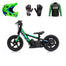 Revvi 12" Electric Bike + Riding Gear Bundle - Green