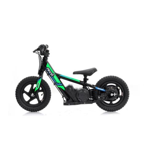Revvi 12" Electric Bike + Riding Gear Bundle - Green