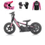 Revvi 12" Electric Bike + Riding Gear Bundle - Pink