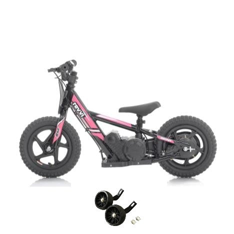 Revvi 12" Electric Bike & Stabilisers Bundle - Pink