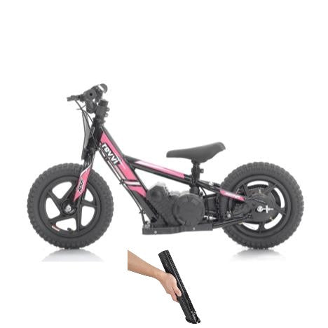 Revvi 12" Electric Bike & Spare Upgraded Battery Bundle - Pink