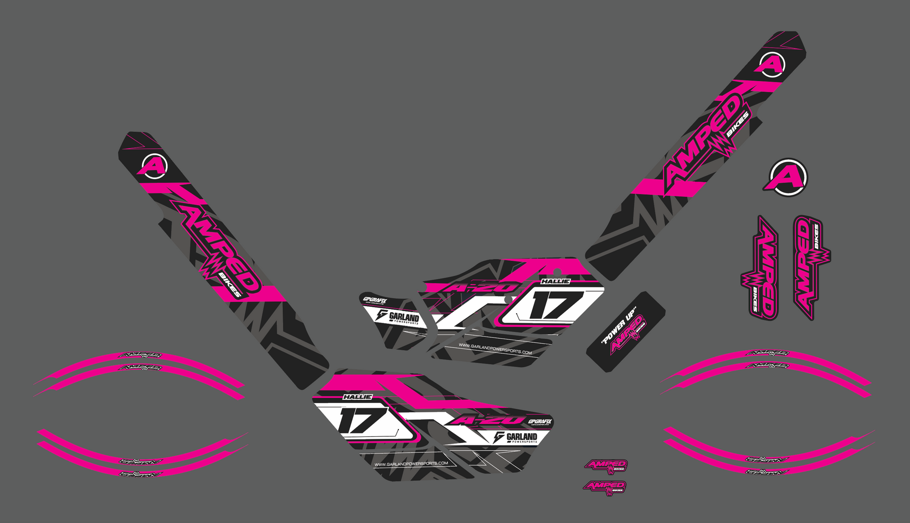 Amped A20 Semi Custom Graphic Set - Pink