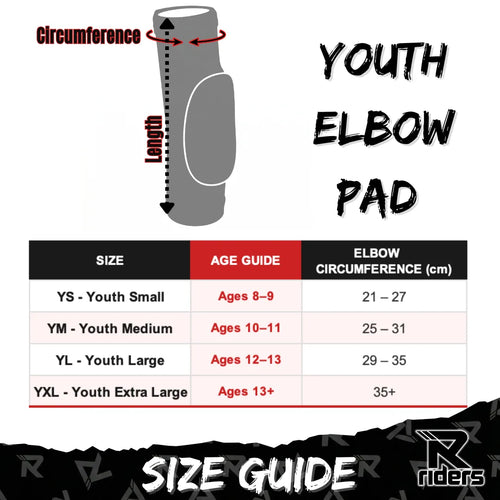 R Riders Kids & Youth GO-SHOCK™ Elbow Pads – Pair