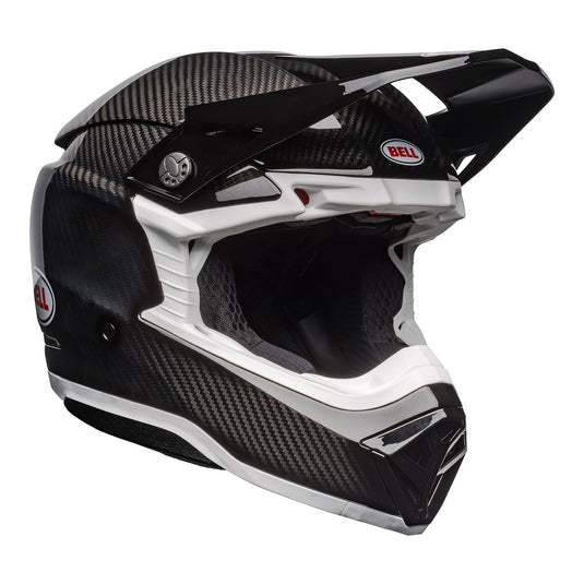Bell Moto-10 Spherical Mips Gloss Black Carbon White Motocross Helmet