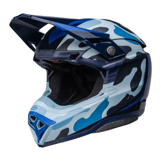 Bell Moto-10 Spherical Mips Ferrandis Matte Gloss Dark Blue Light Blue Motocross Helmet