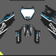 Revvi 16 XL Custom Graphics Kit – Personalised Name & Race Number (Blue)