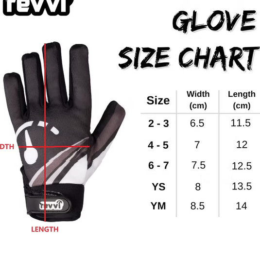 Revvi Kids Bike Gloves Long finger tech