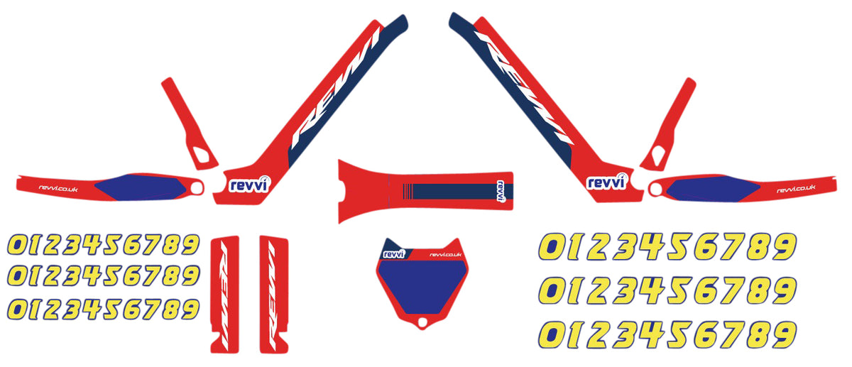 Revvi 20" MX Replica Graphics Kit – Red/Blue