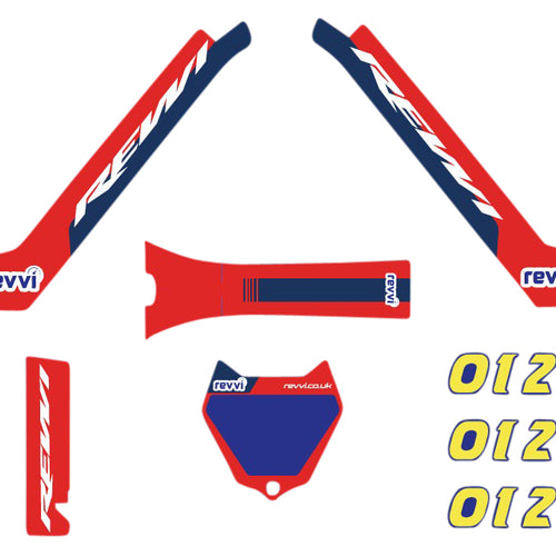 Revvi 20" MX Replica Graphics Kit – Red/Blue