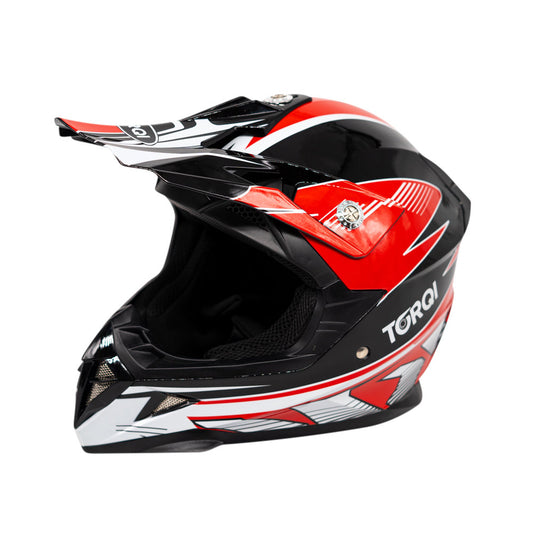 Torqi MX Style Kids Helmet - Red