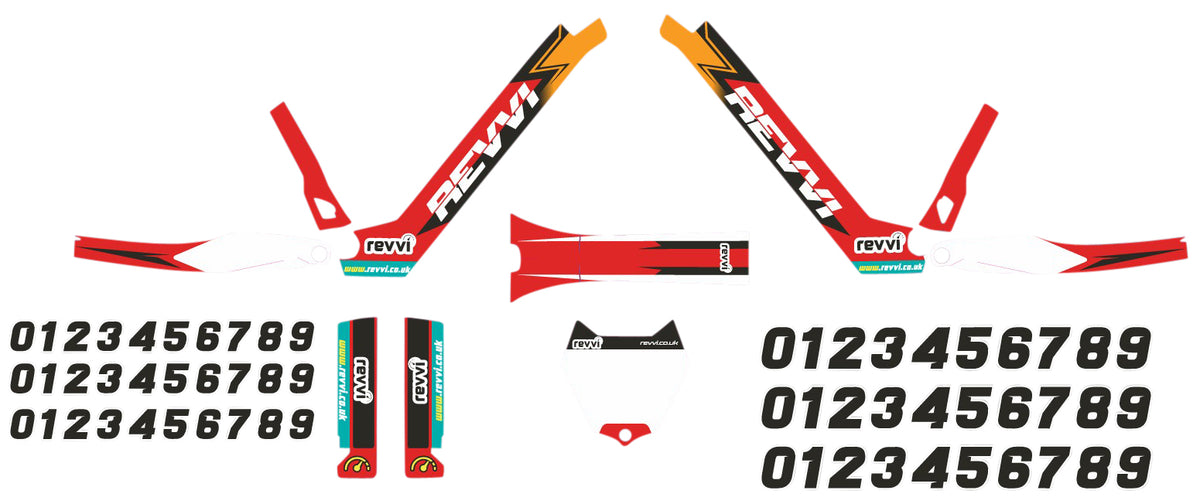 Revvi 20" MX Replica Graphics Kit – Red/Gold