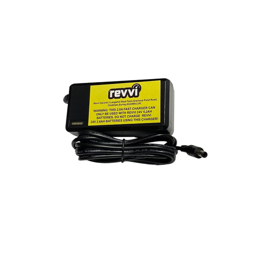 Revvi 24V Fast Charger (2.0A) – For 16", 16" Plus & 16" XL Models (5.2Ah / 6.4Ah Only)