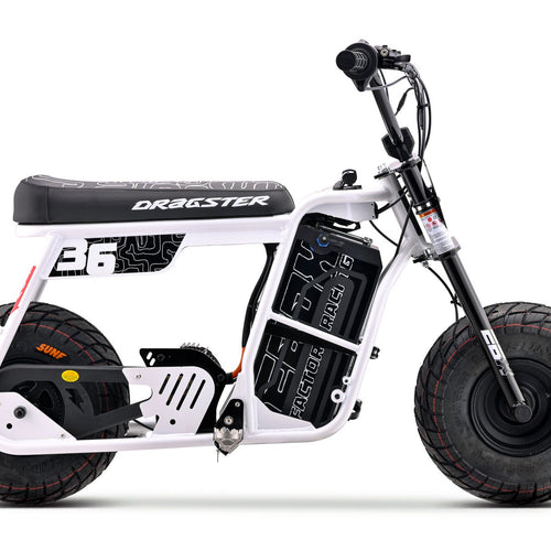 EBOX Dragster 60R 4.5kw Electric Mini Bike - 2026 White SM (PREORDER)