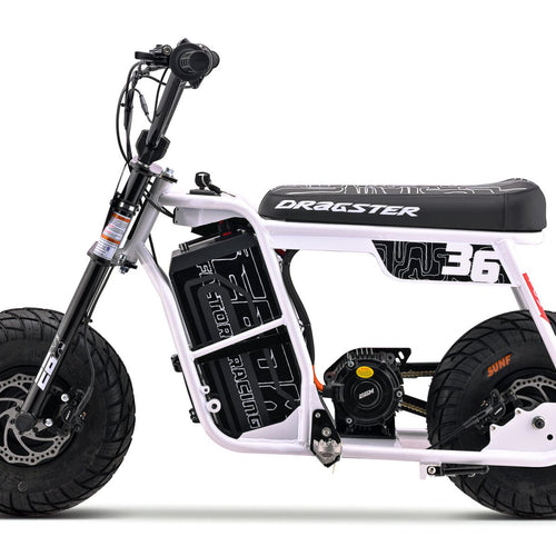 EBOX Dragster 60R 4.5kw Electric Mini Bike - 2026 White SM (PREORDER)