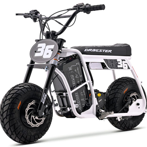 EBOX Dragster 60R 4.5kw Electric Mini Bike - 2026 White SM (PREORDER)