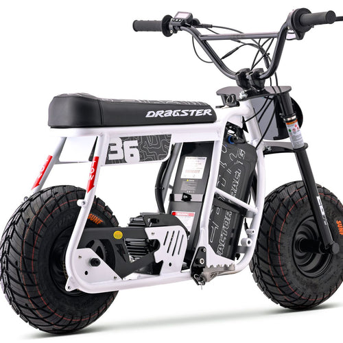 EBOX Dragster 60R 4.5kw Electric Mini Bike - 2026 White SM (PREORDER)