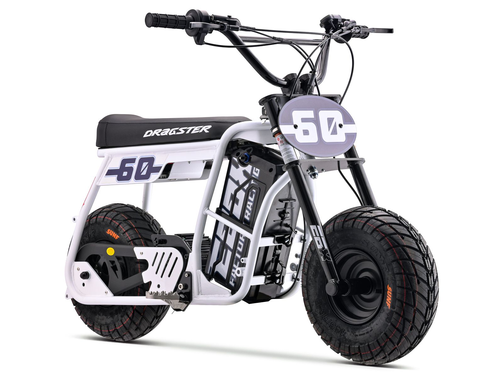 EBOX Dragster 60 3.3kw Electric Mini Bike - 2026 White SM (PREORDER)