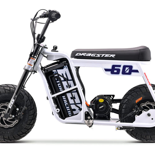 EBOX Dragster 60 3.3kw Electric Mini Bike - 2026 White SM (PREORDER)