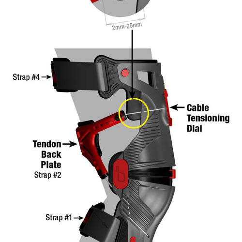 Mobius X8 Knee Braces Storm Grey Black - Pair