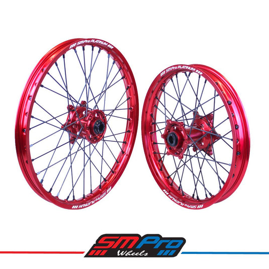 SM Pro Platinum Wheel Set Red - Honda