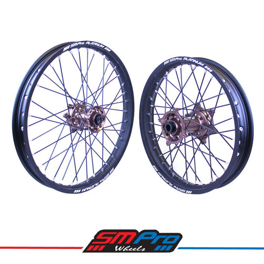 SM Pro Platinum Wheel Set Black Magnesium - Kawasaki