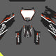 Revvi 16 XL Custom Graphics Kit – Personalised Name & Race Number (Orange)