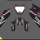 Revvi 16 XL Custom Graphics Kit – Personalised Name & Race Number (Pink)
