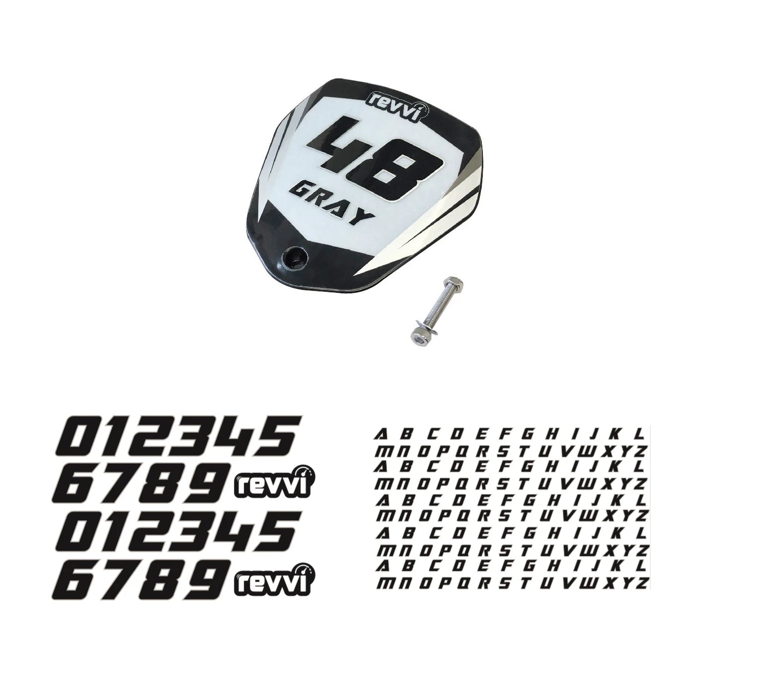 Revvi Number & Name Board Kit (12", 16" & 16" Plus)