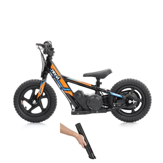 Revvi 12" Electric Bike & Spare Upgraded Battery Bundle - Orange