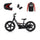 Revvi 16" Electric Bike + Riding Gear Bundle - Black