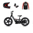 Revvi 16" Electric Bike + Riding Gear Bundle - Black