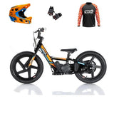 Revvi 16" Electric Bike + Riding Gear Bundle - Orange