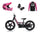 Revvi 16" Electric Bike + Riding Gear Bundle - Pink
