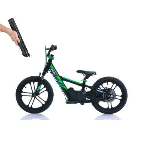 Revvi 16" Plus Electric Bike & Spare Upgraded Battery Bundle - Green