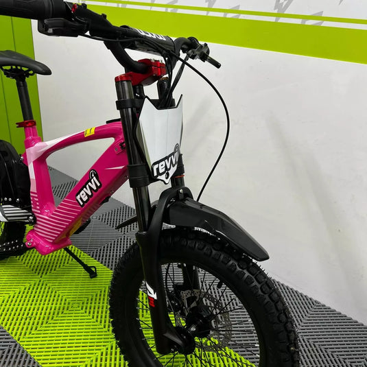 Revvi 18 Electric Bike + Riding Gear Bundle - Pink