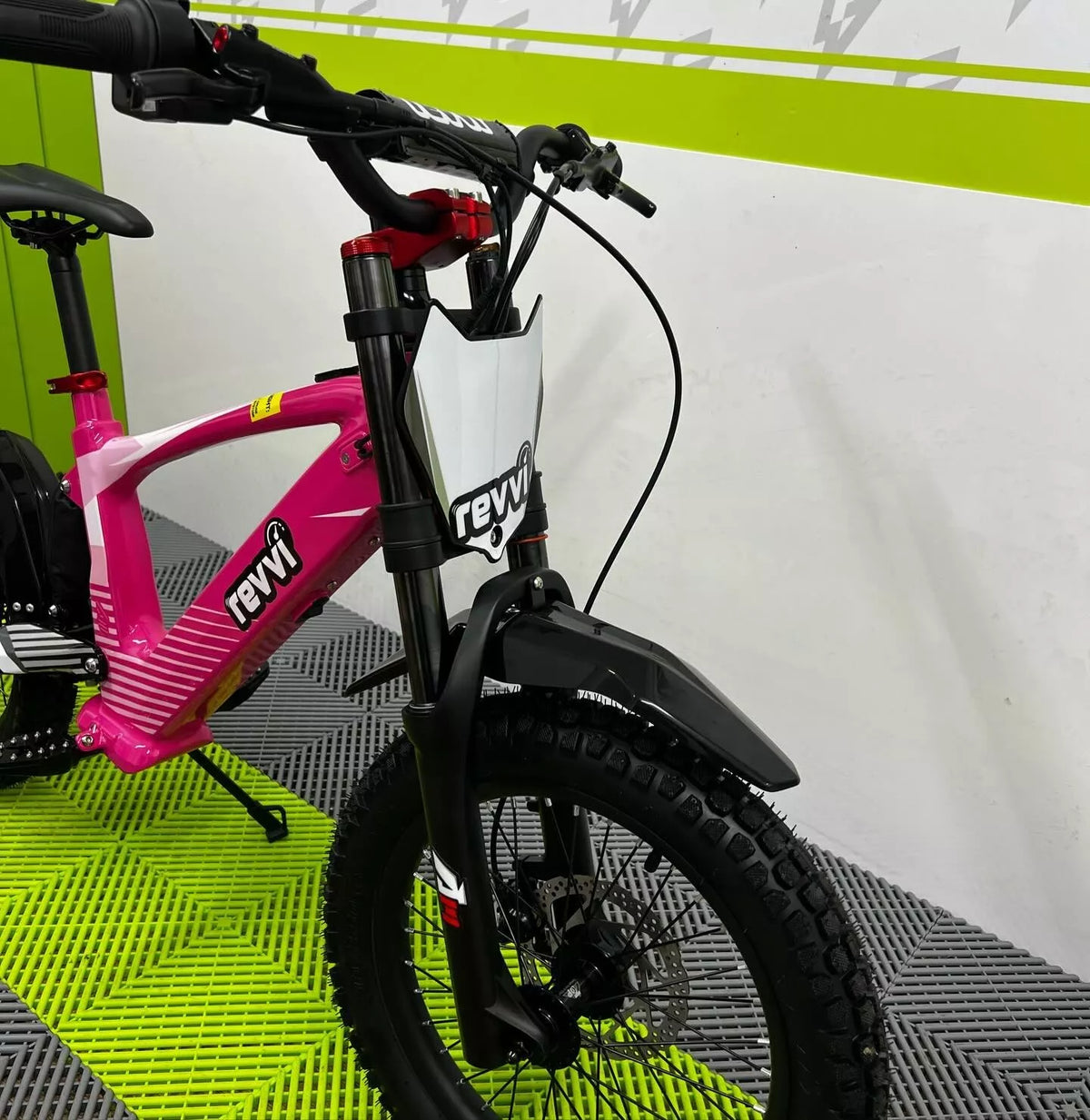 Revvi 18 Electric Bike + Riding Gear Bundle - Pink