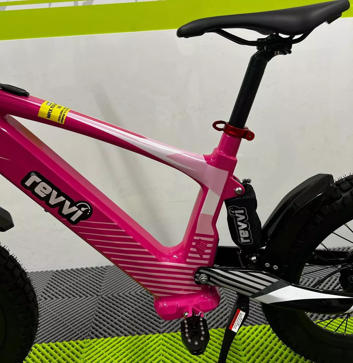 Revvi 18 Electric Bike + Riding Gear Bundle - Pink
